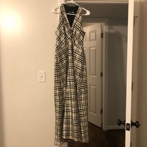 Leslie Fay black and gold dress